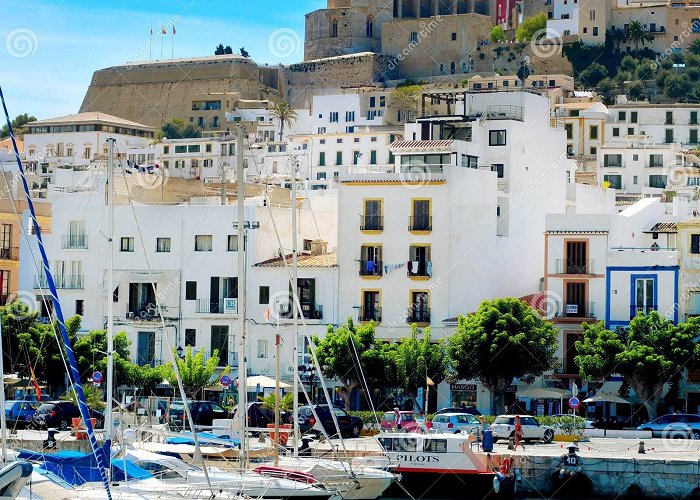 Port of Ibiza Port and Old Town of Ibiza Town, in Ibiza, Balearic Islands, Spa ... photo