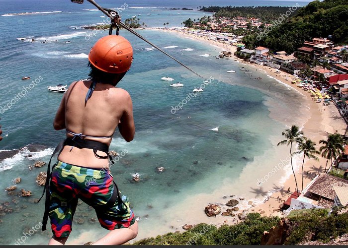 Second Beach Zip line descent in Morro de Sao Paulo – Stock Editorial Photo ... photo