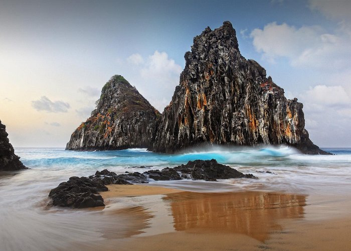 Cacimba do Padre Beach Twin rocks (Dois Irmaos) on Cacimba Do Padre beach, Fernando de ... photo