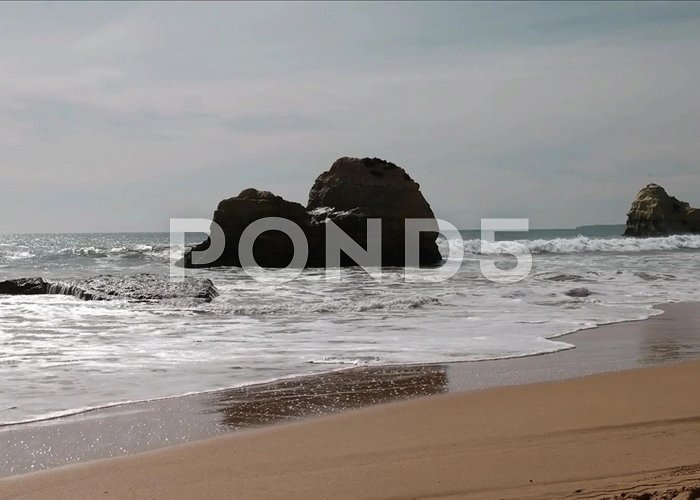 Vale do Olival Beach Praia do Vale do Olival, Portugal on an ... | Stock Video | Pond5 photo