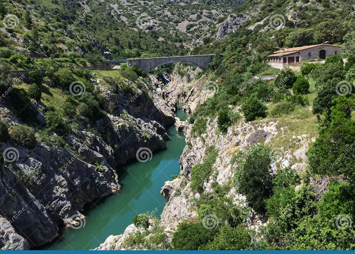 Gorges de l'Herault Canyon of Herault River in Herault Valley, Southern France Stock ... photo